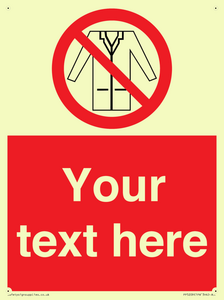 Custom No Lab Coats Sign